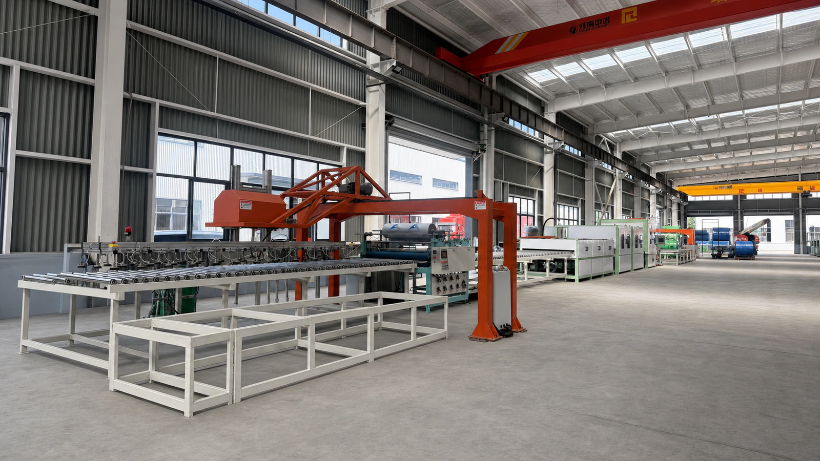 Automatic sheet-to-sheet polishing line wide view