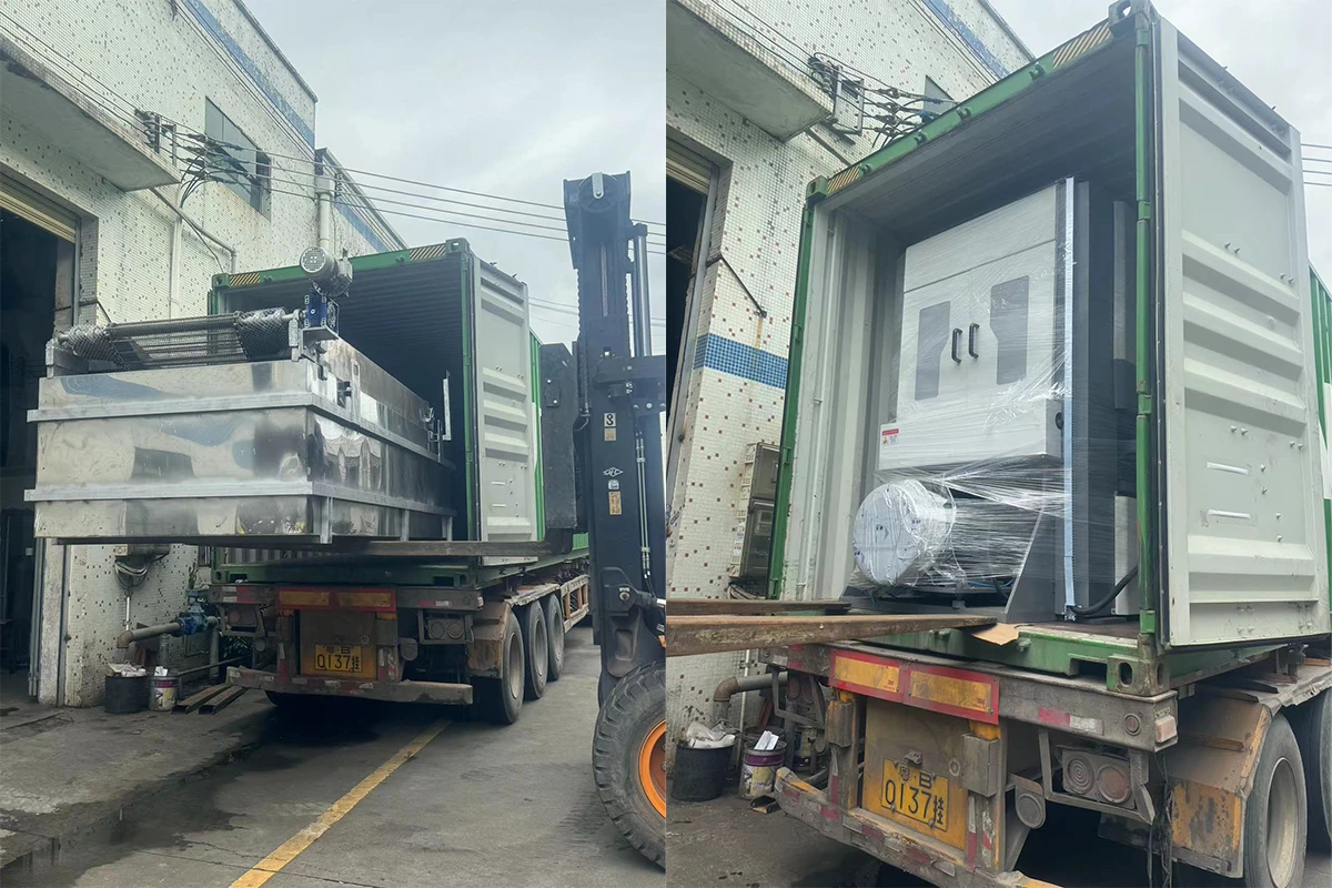 GLORY MACHINERY polishing equipment being loaded for shipment to India