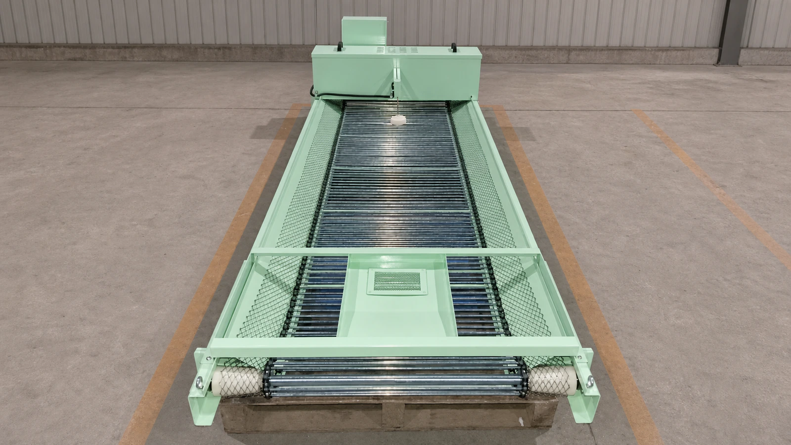 Roller conveyor section for the 1600 coil polishing line