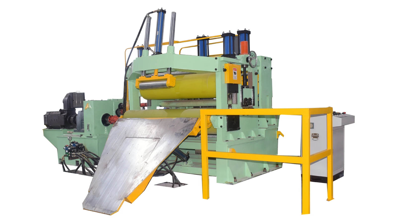 Front pinch roll five-roll leveler and crop shear for stainless steel coil line