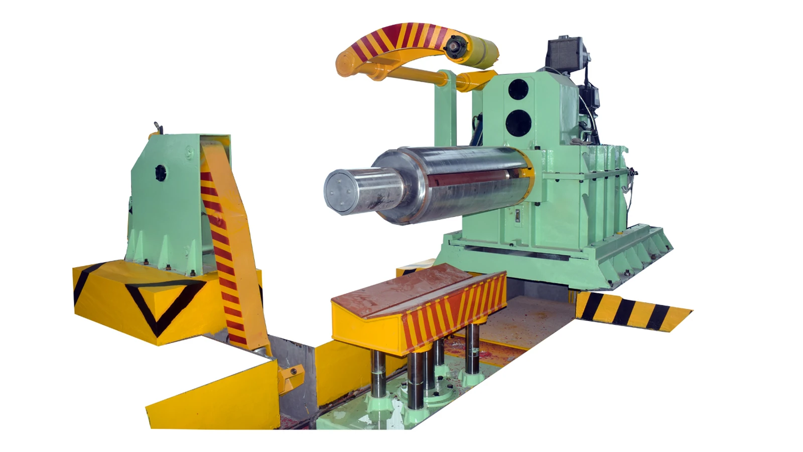 Hydraulic decoiler for 1600 stainless steel coil 8K mirror polishing line