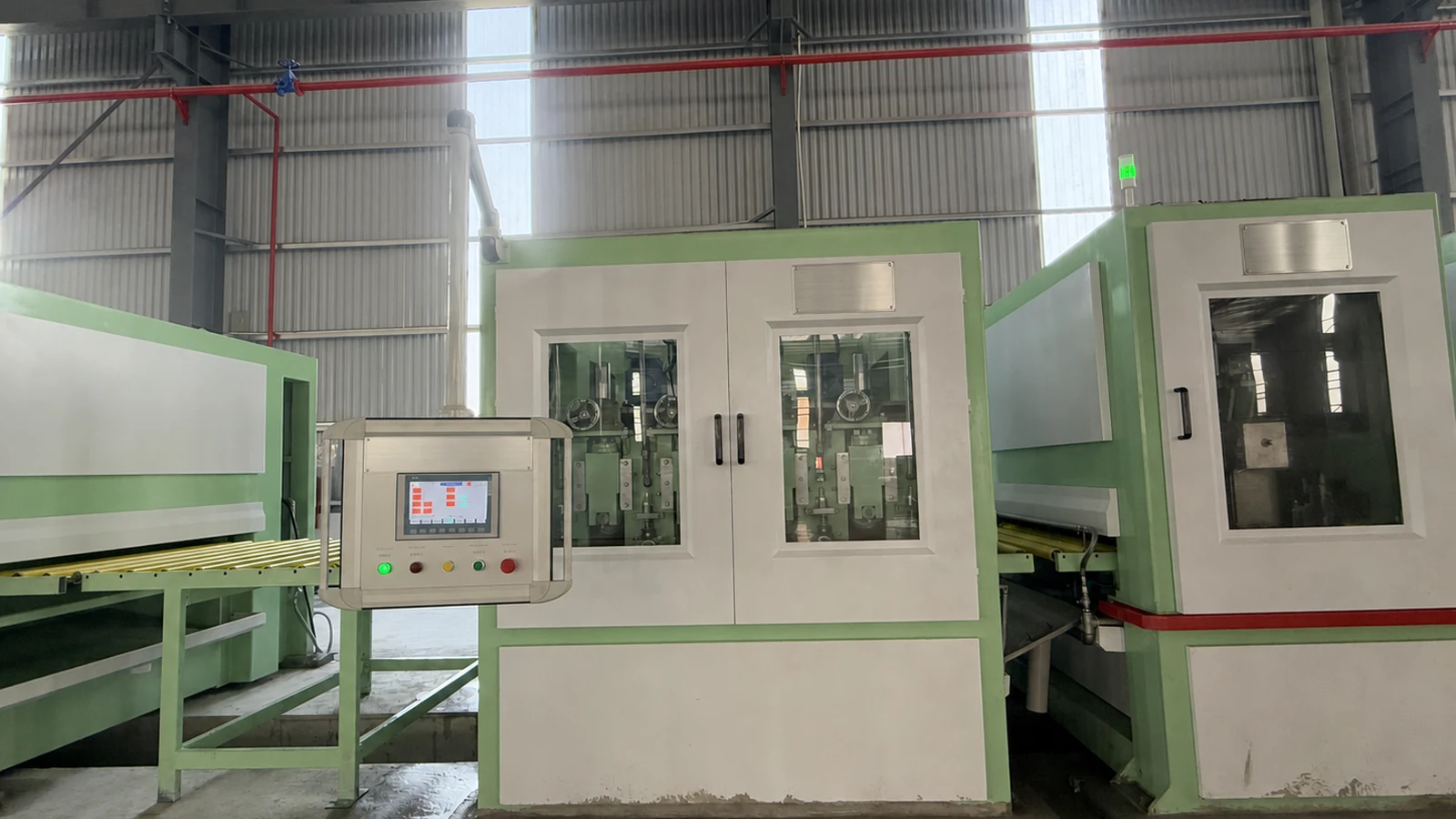 touchscreen control station for the coil polishing line