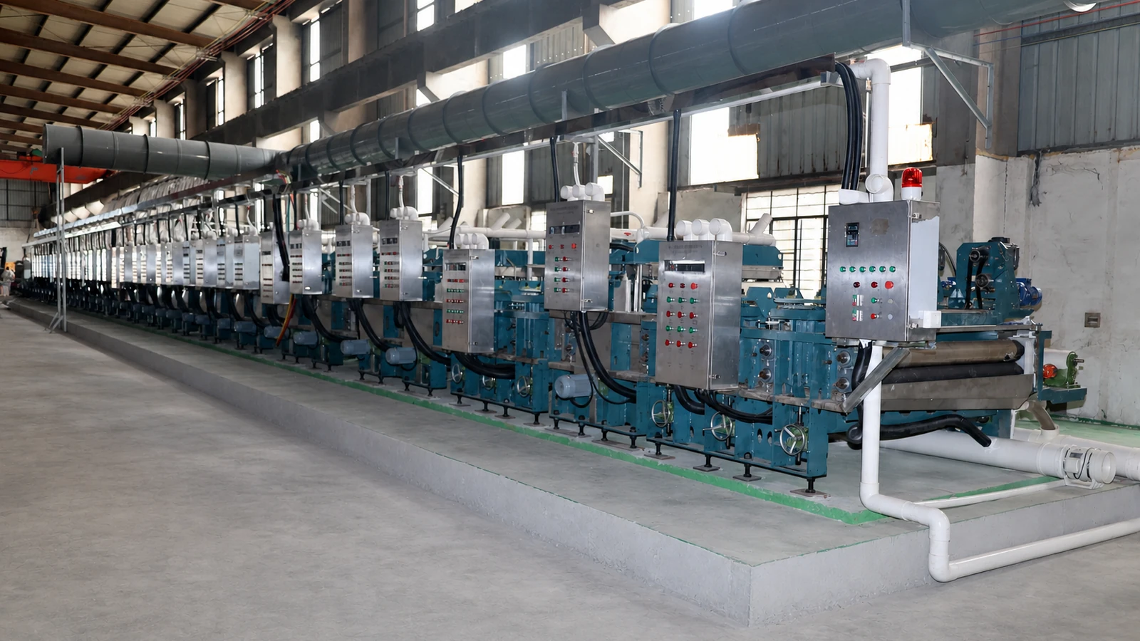 Full real middle section of rotary disc 8K mirror polishing line