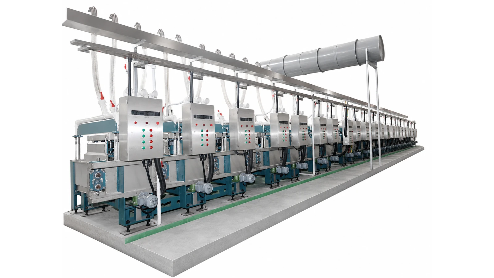 Clean front perspective of rotary disc 8K mirror polishing line