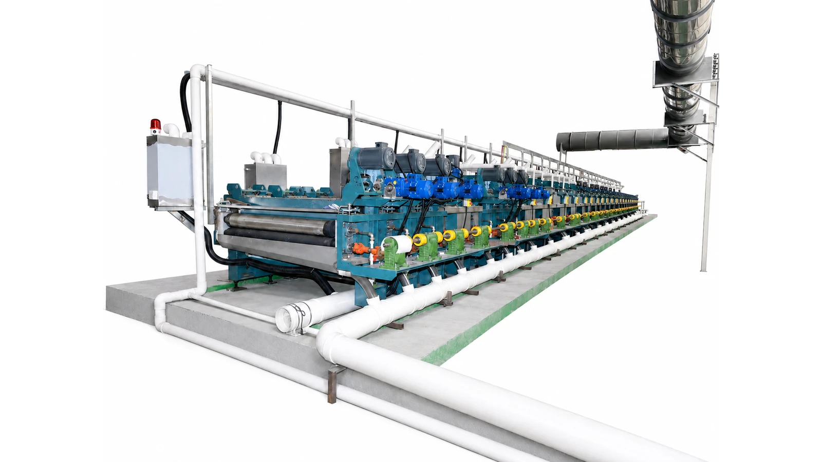 Back view of rotary disc 8K mirror polishing machine line