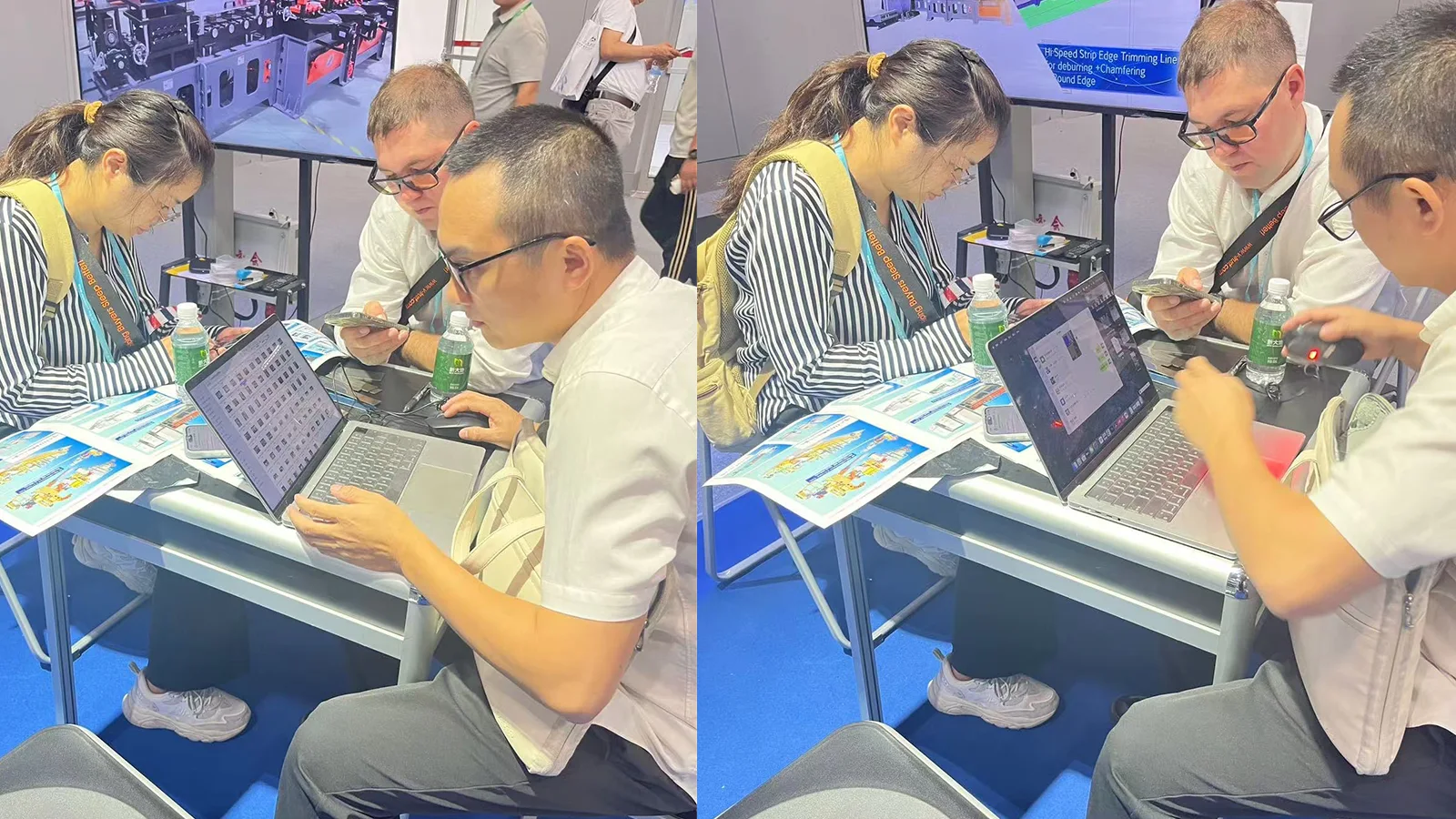 Technical consultation about polishing machine solutions at Canton Fair 2024
